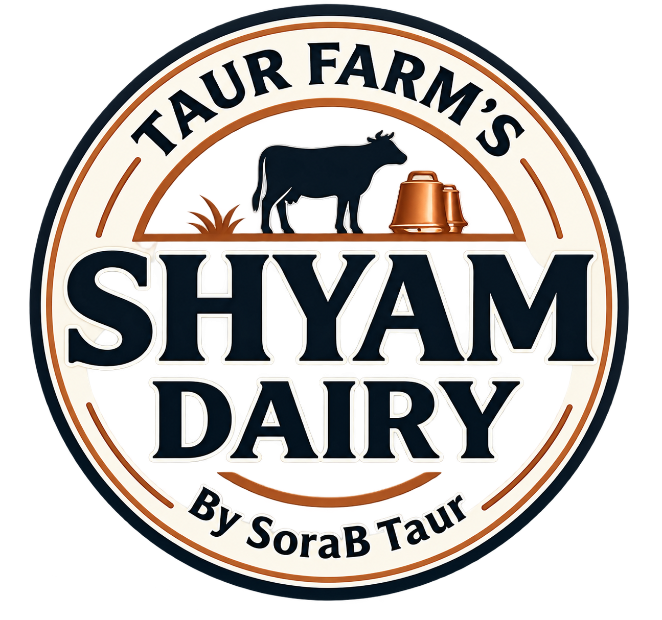 Shyam Dairy and Taur Farms logo